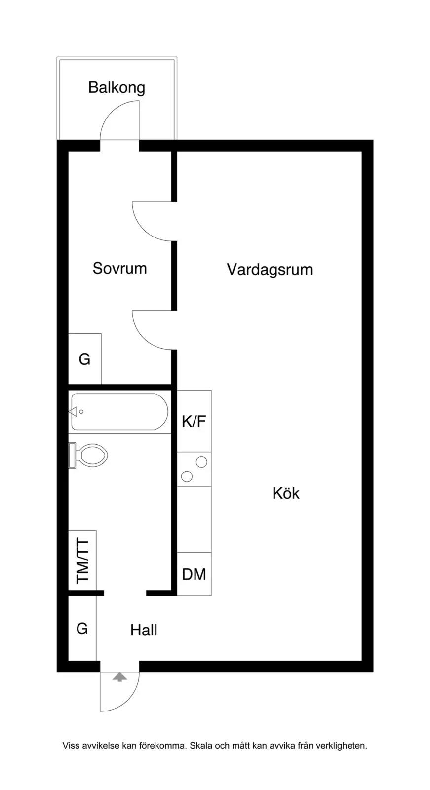 Floor plan for Vallagränd 10
