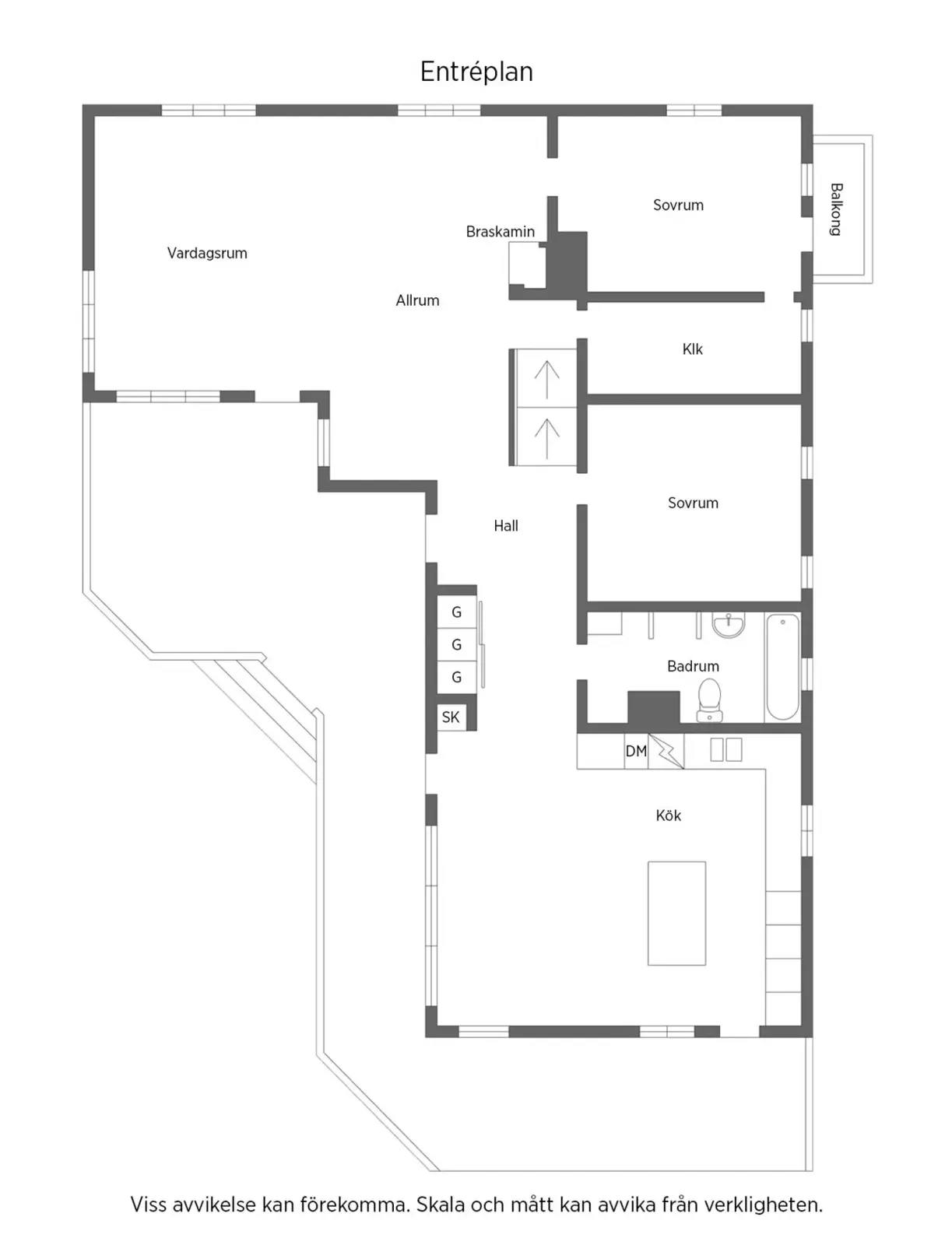 Floor plan for Skarpängsvägen 27B