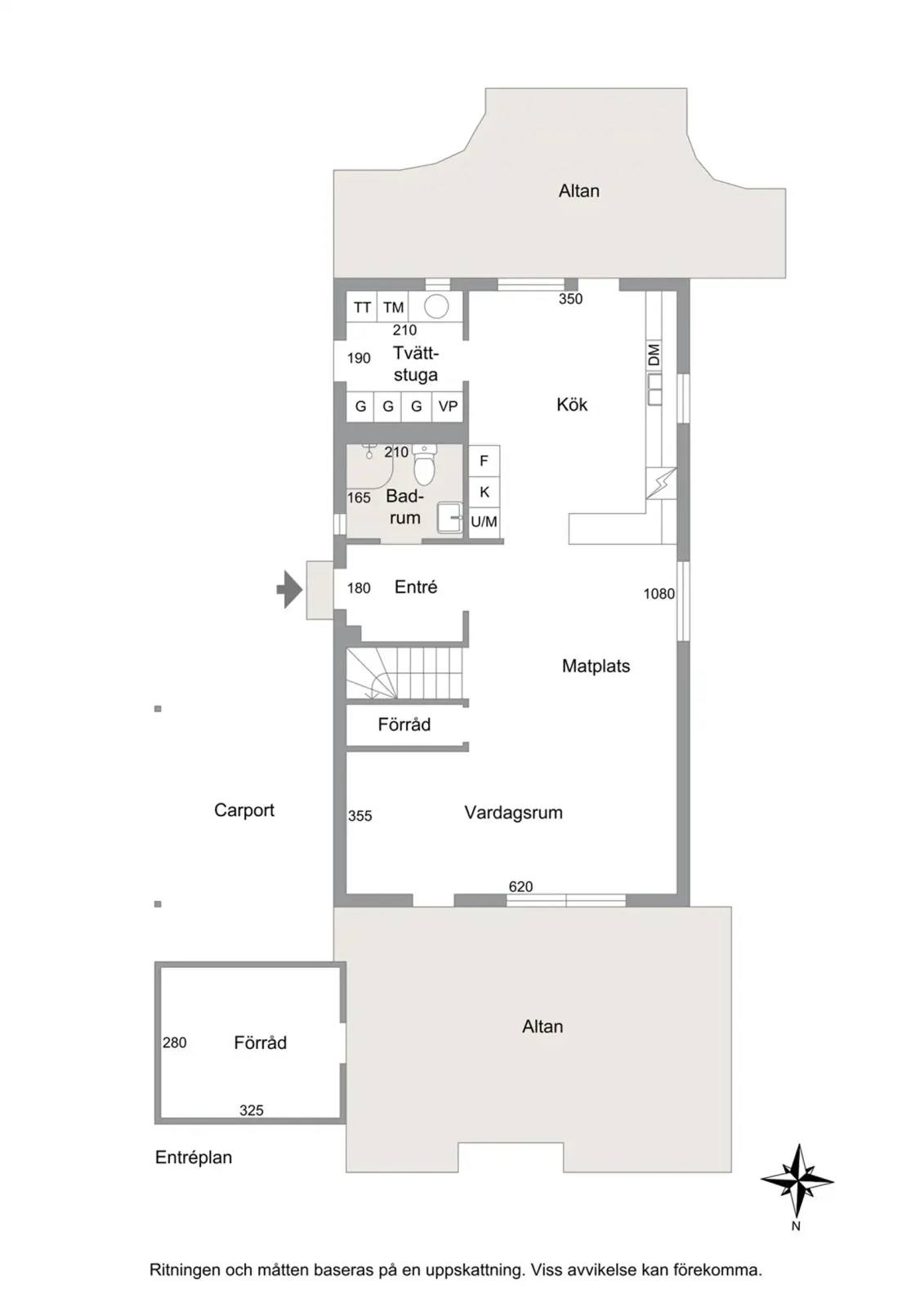 Planritning för Huldrornas väg 13