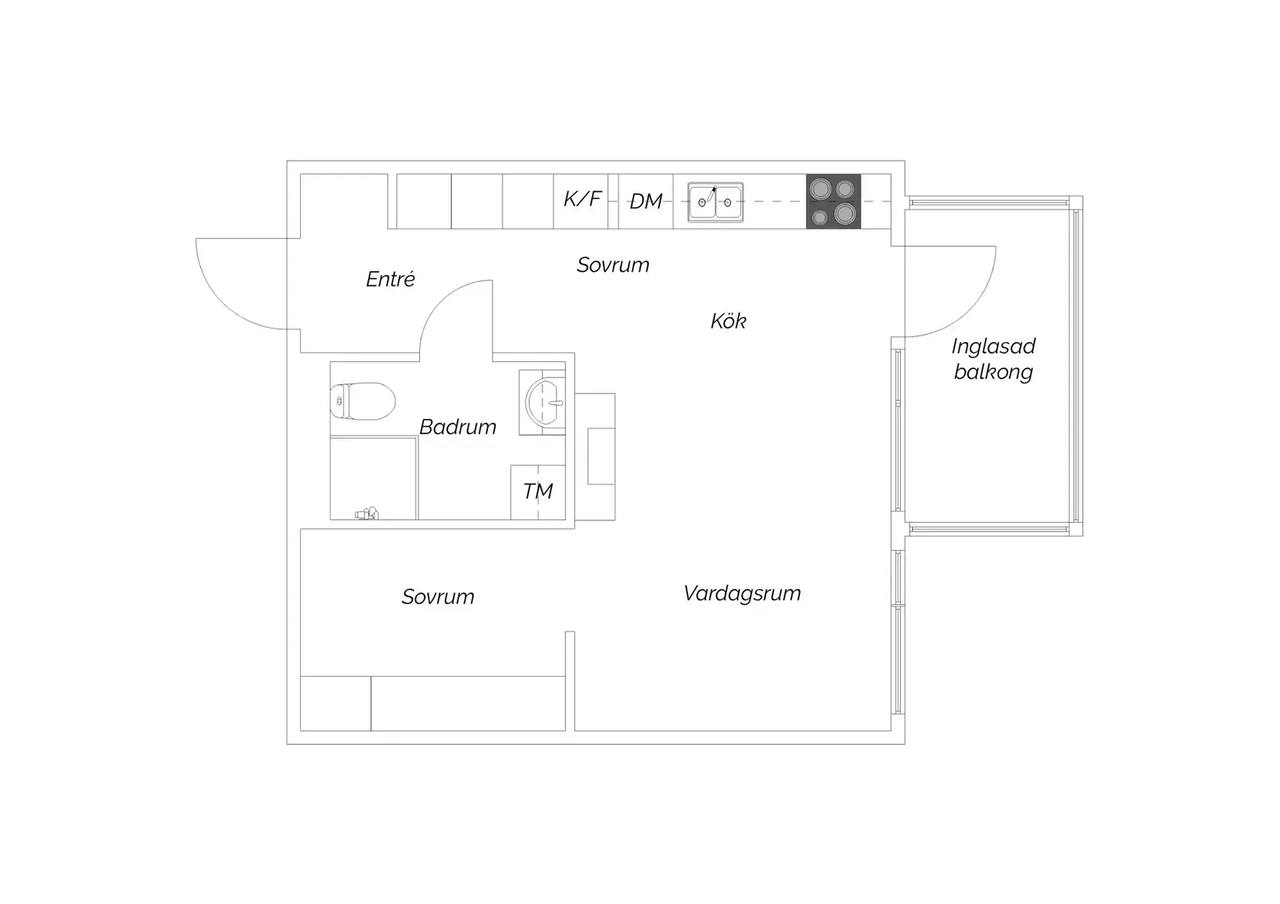 Floor plan for Vallfrögatan 12