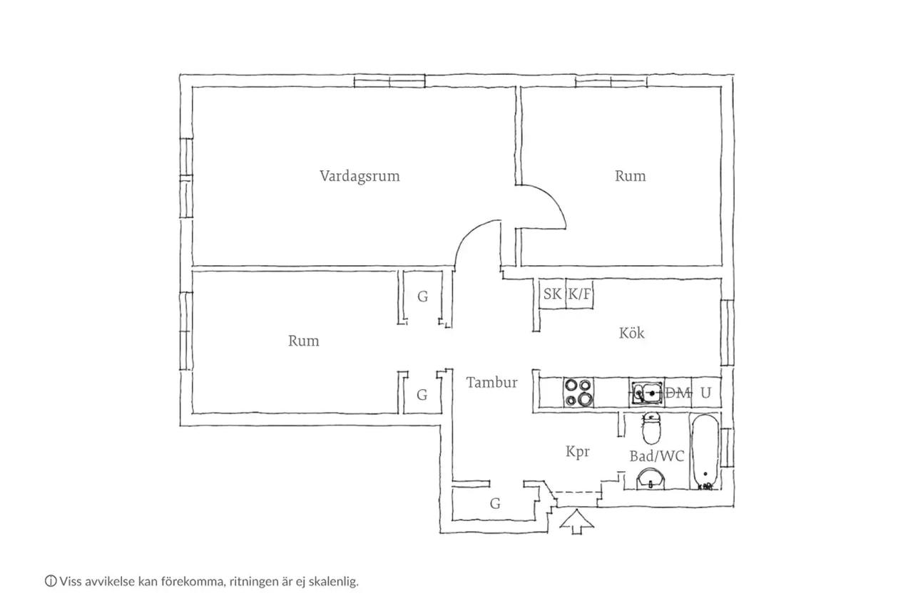 Floor plan for Ernst Torulfsgatan 11A