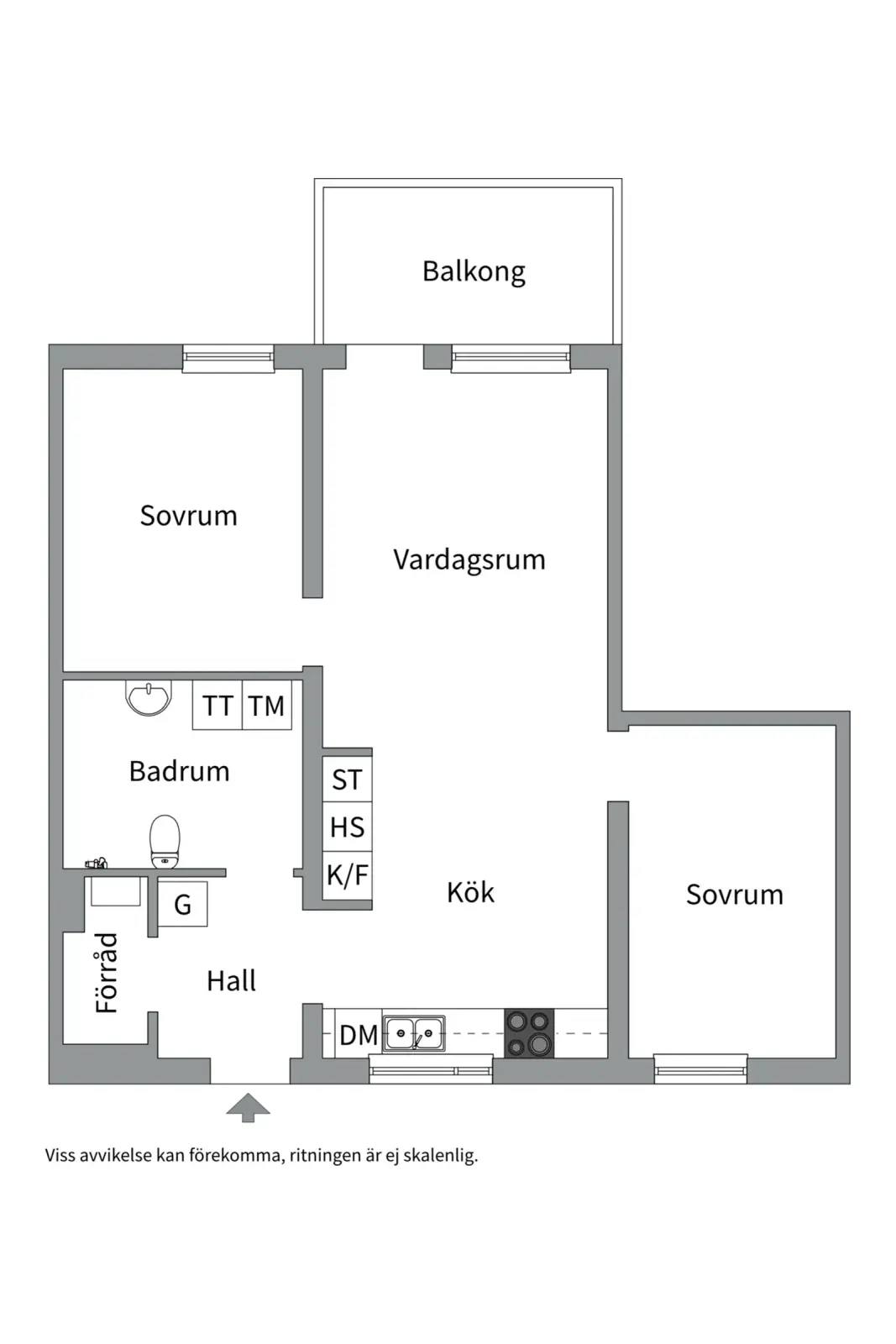 Planritning för Fidravägen 49