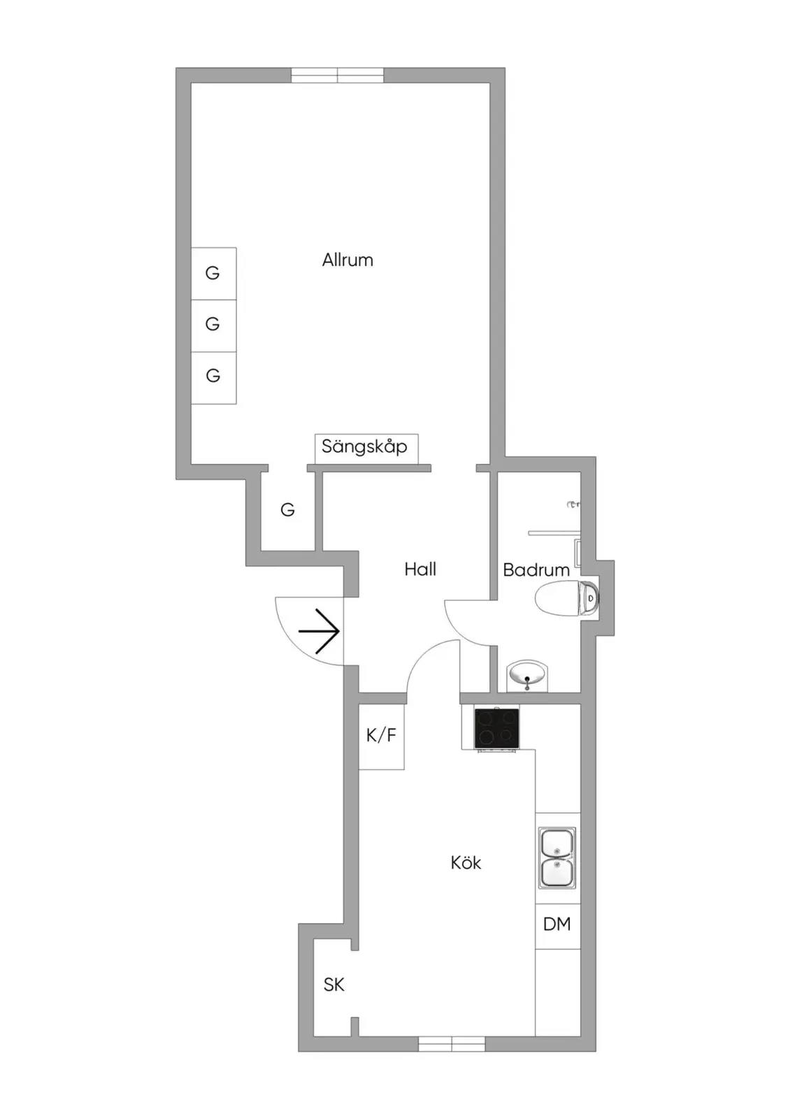 Floor plan for Danska vägen 71