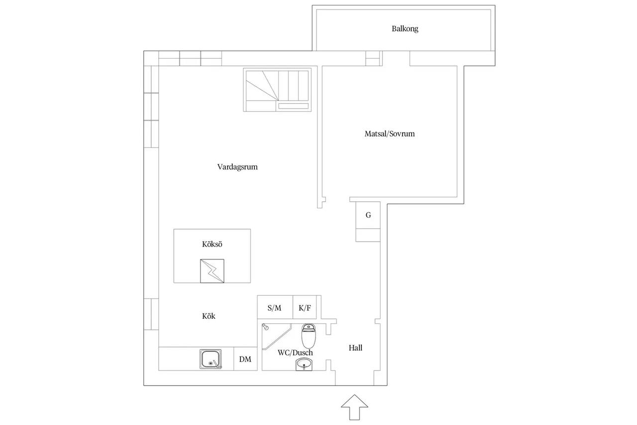 Floor plan for Döbelnsgatan 7