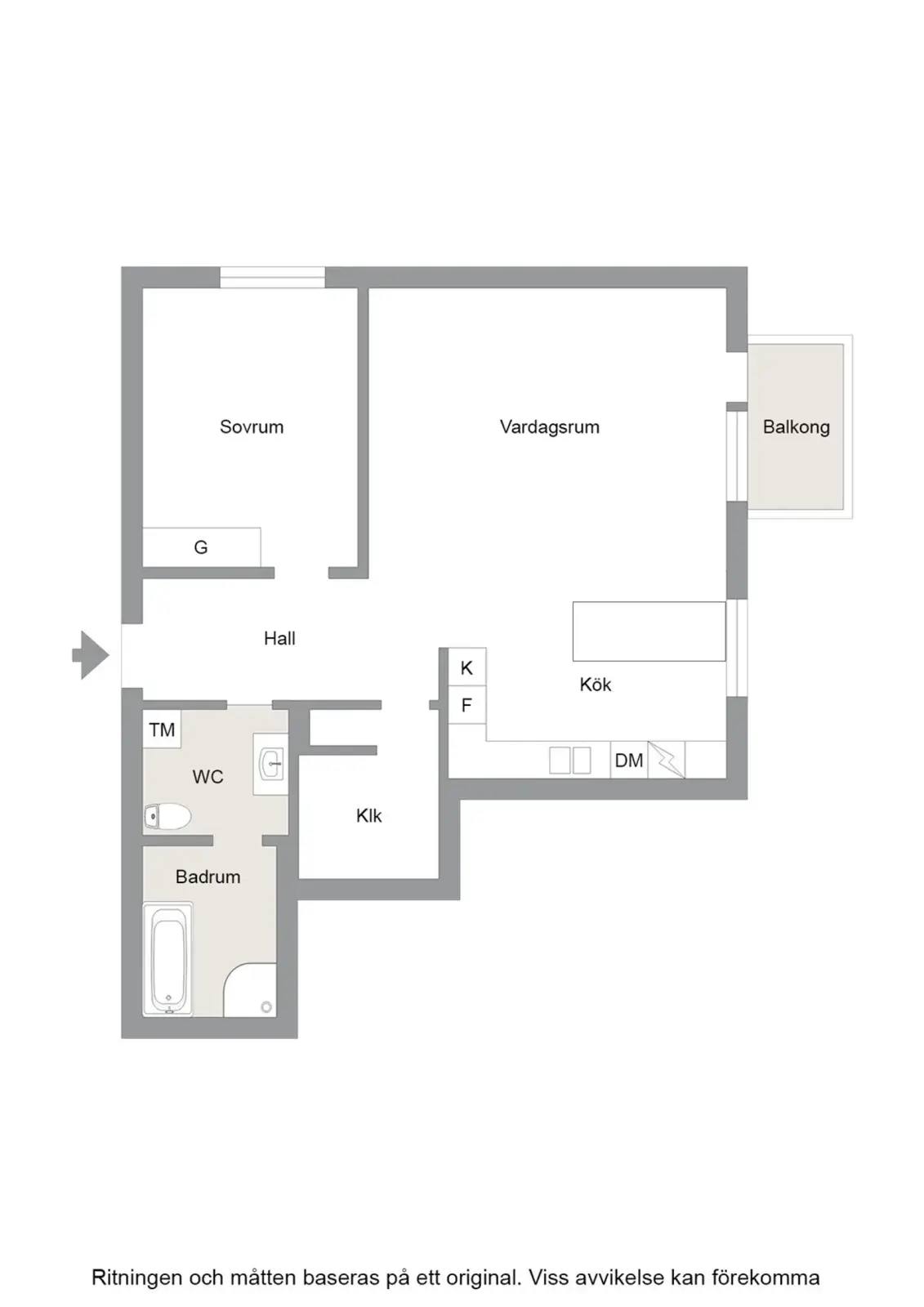 Floor plan for Brunnsgatan 66