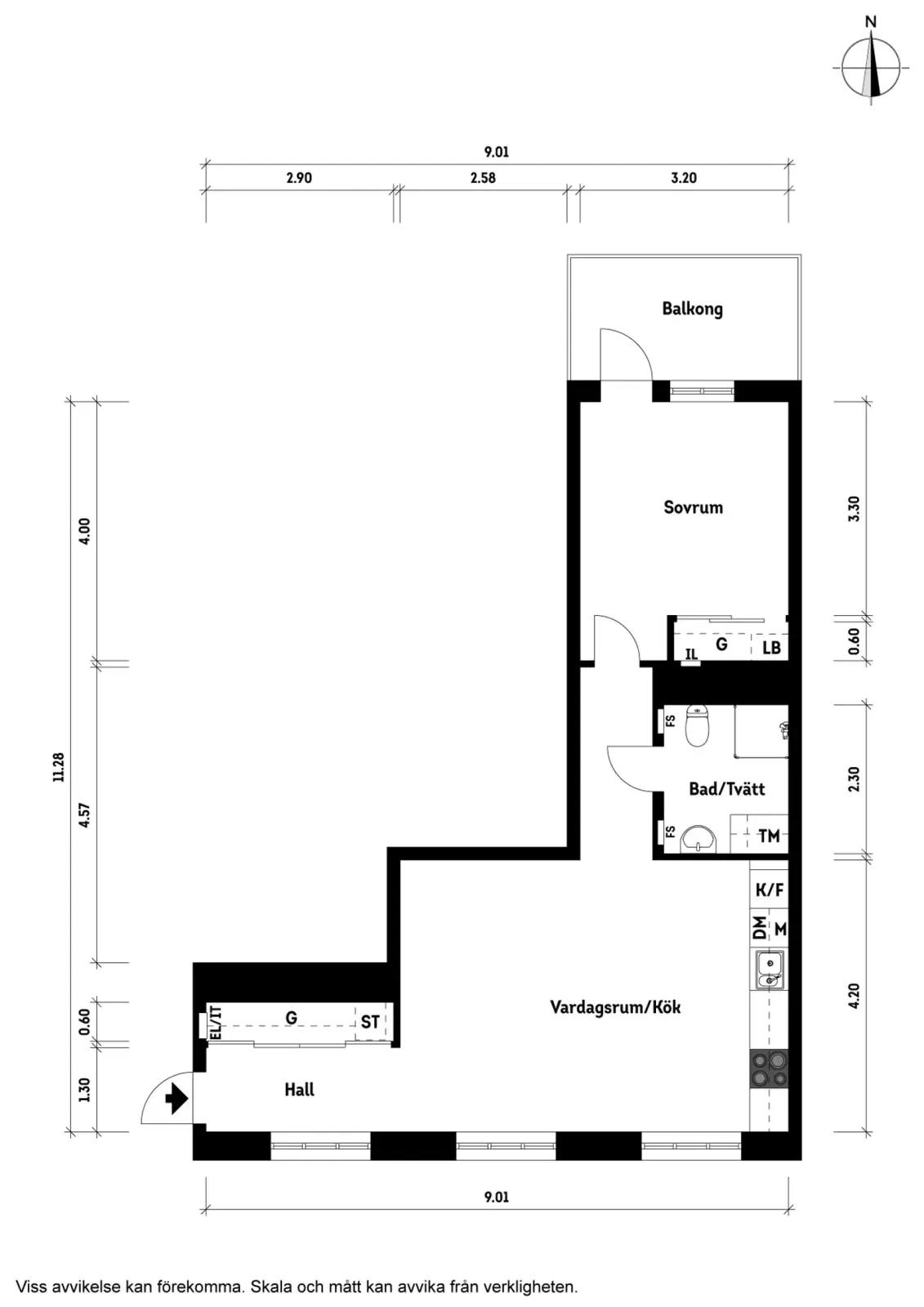 Floor plan for Textilgatan 7