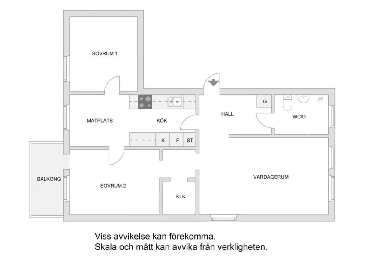 Floor plan for Lofotengatan 22
