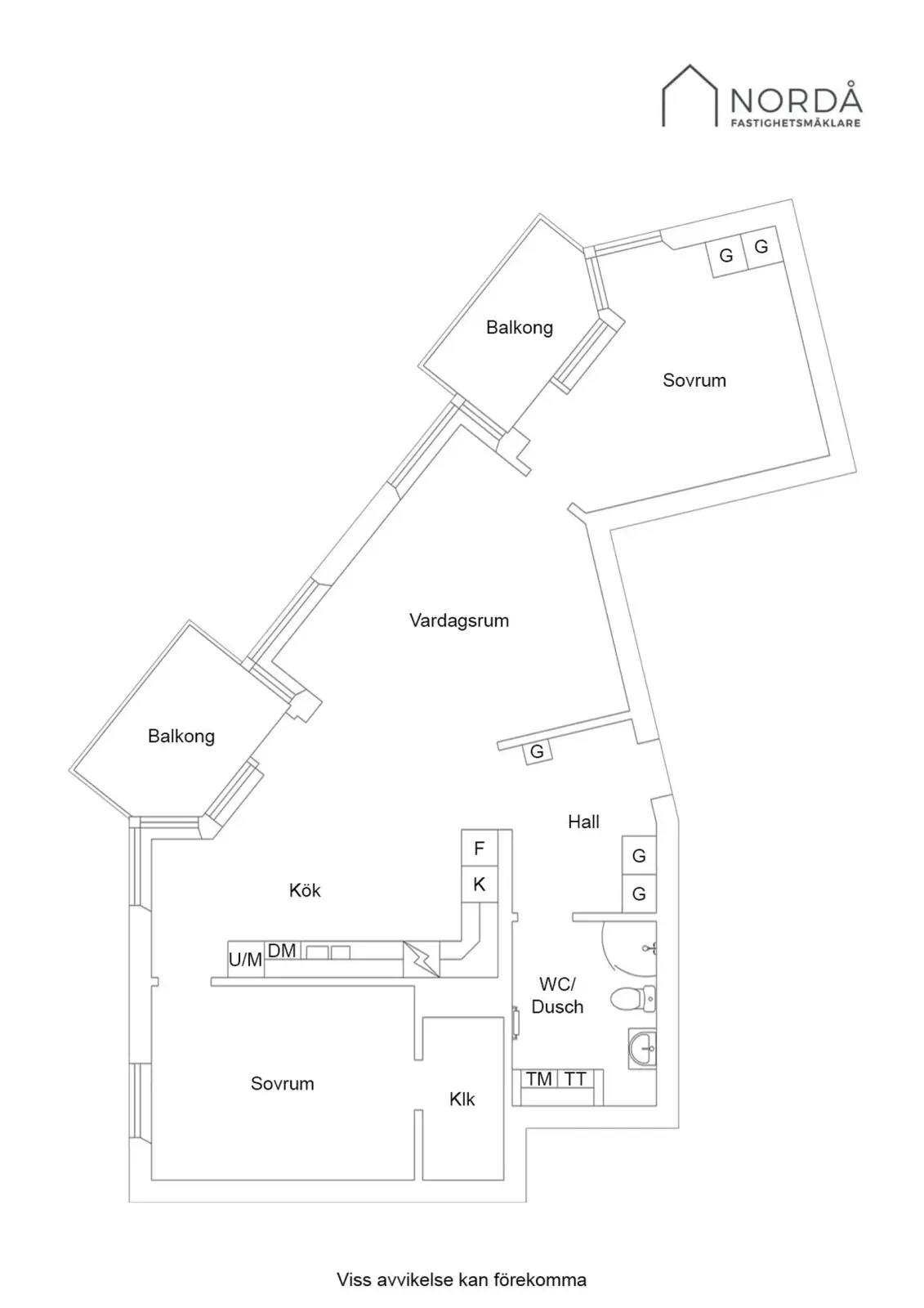 Floor plan for Gyrogatan 2A