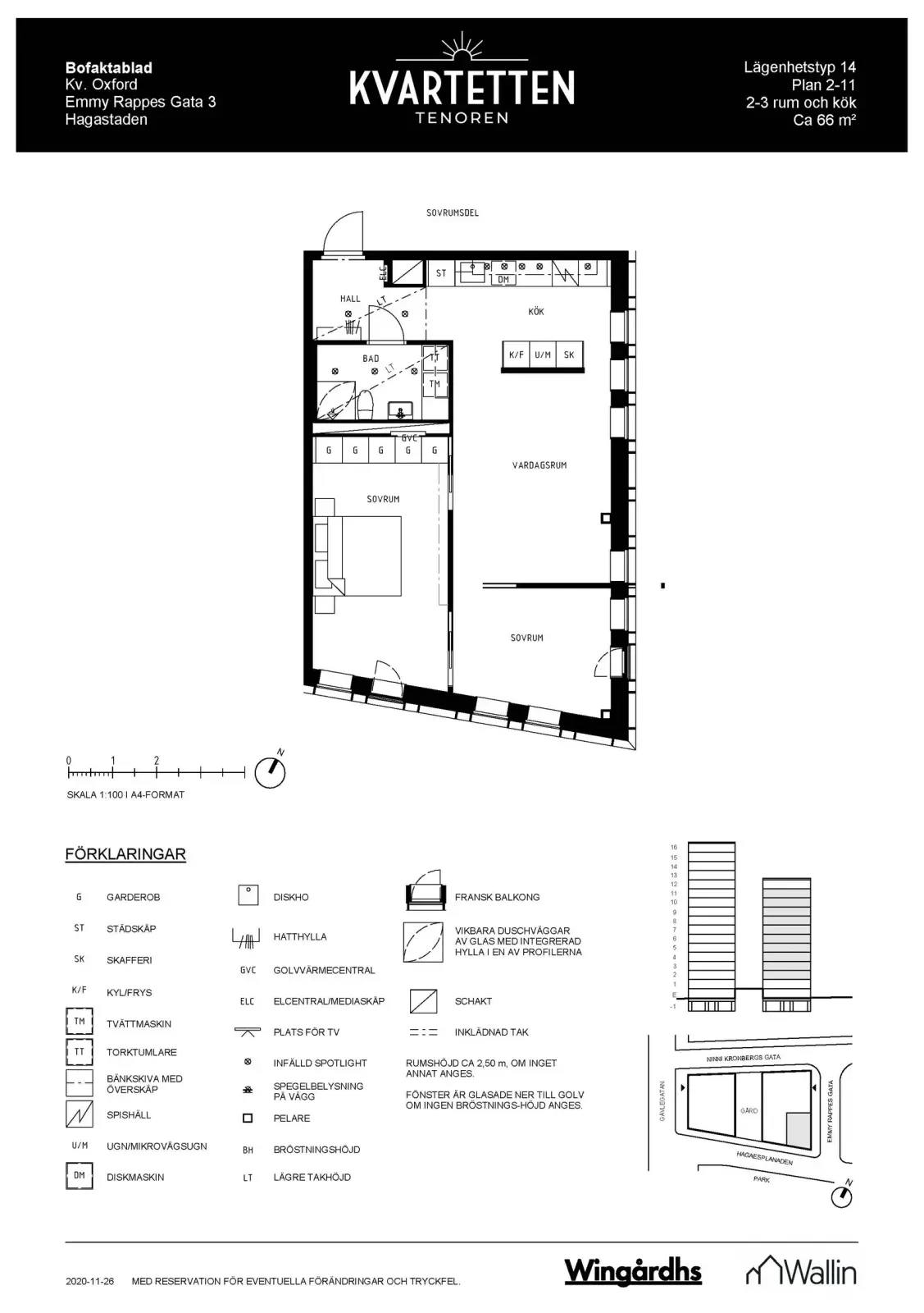 Floor plan for Emmy Rappes gata 3