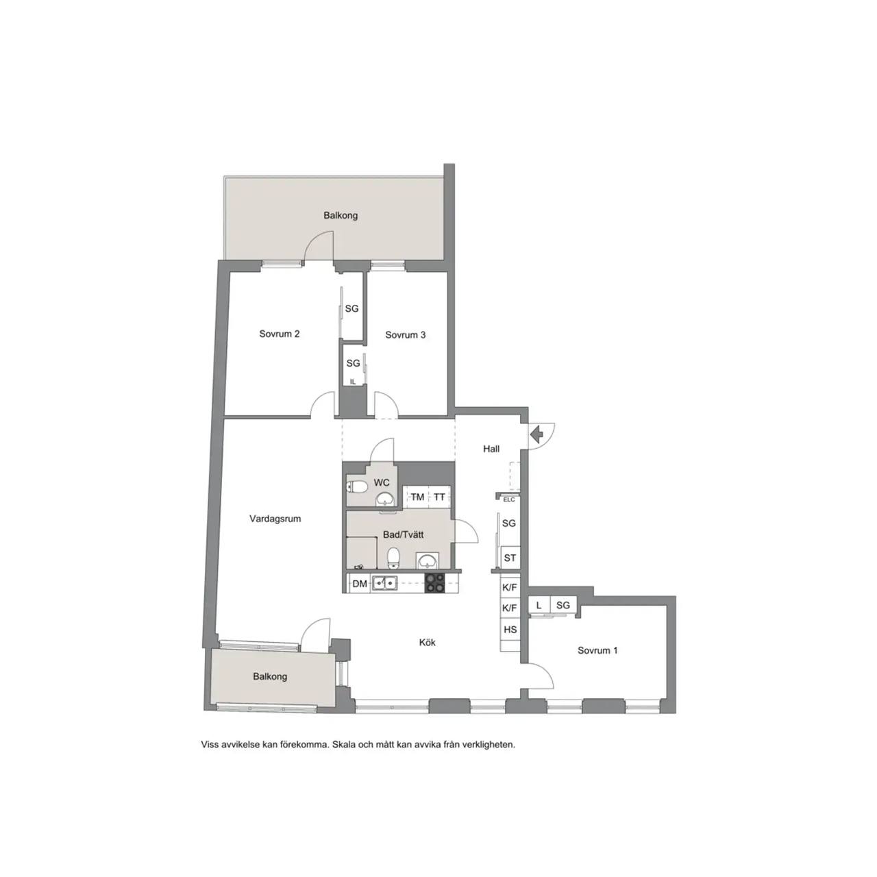 Floor plan for Hammarby Allé 7