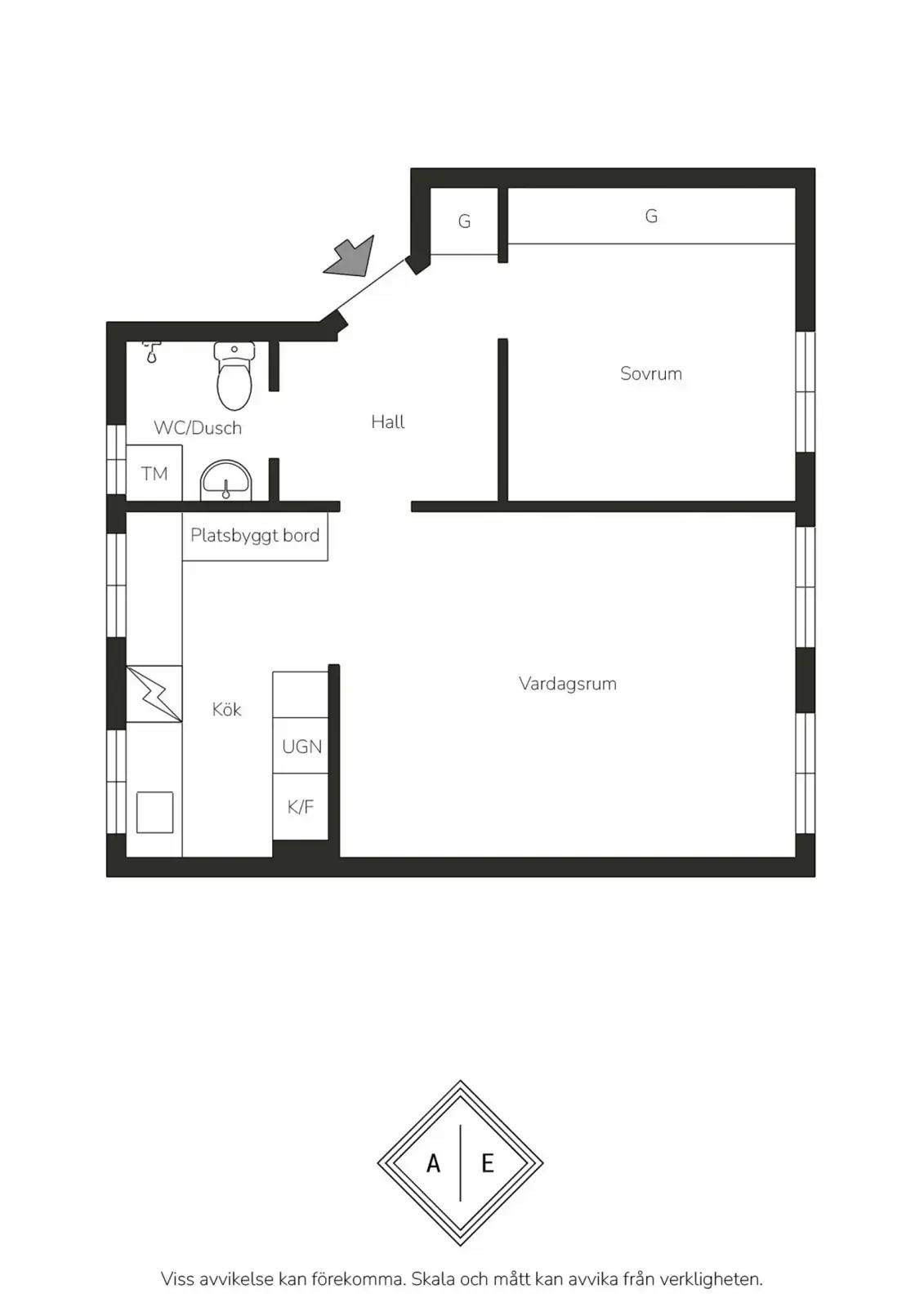 Floor plan for Lanforsvägen 47