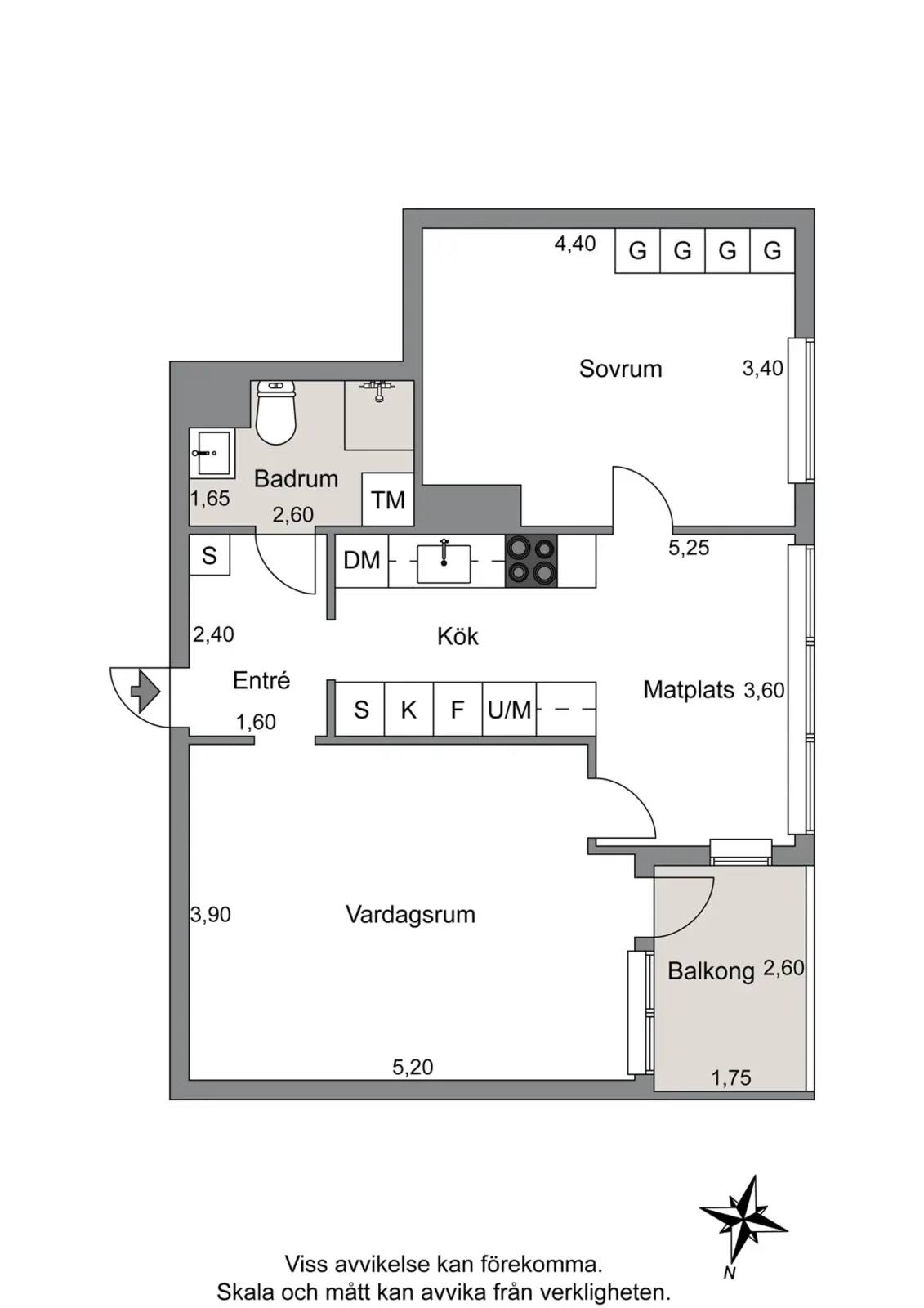 Floor plan for Övralidsgatan 23