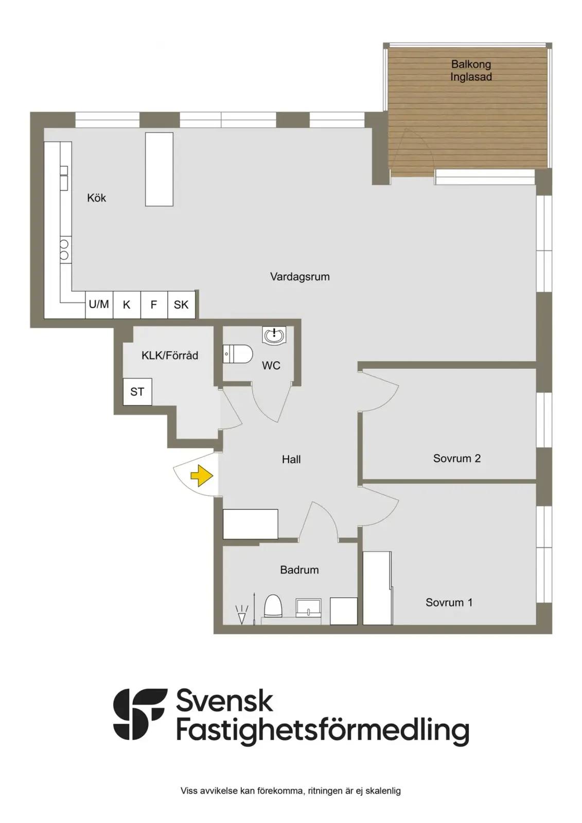 Floor plan for Axel Wennergrens väg 18