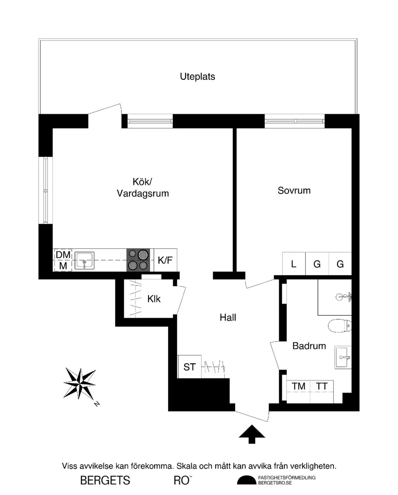 Planritning för Solnavägen 15A