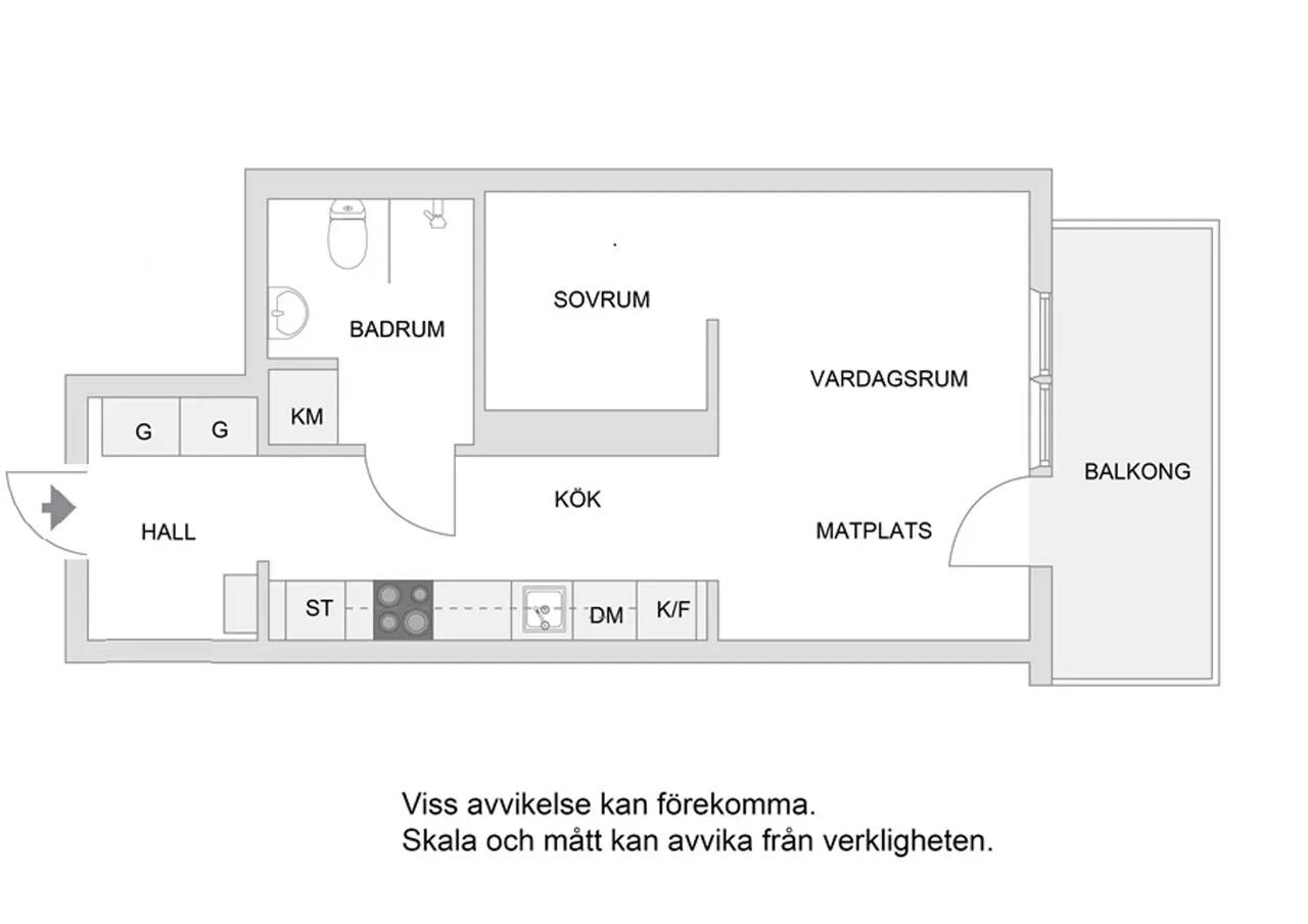 Floor plan for Vintergatan 2B