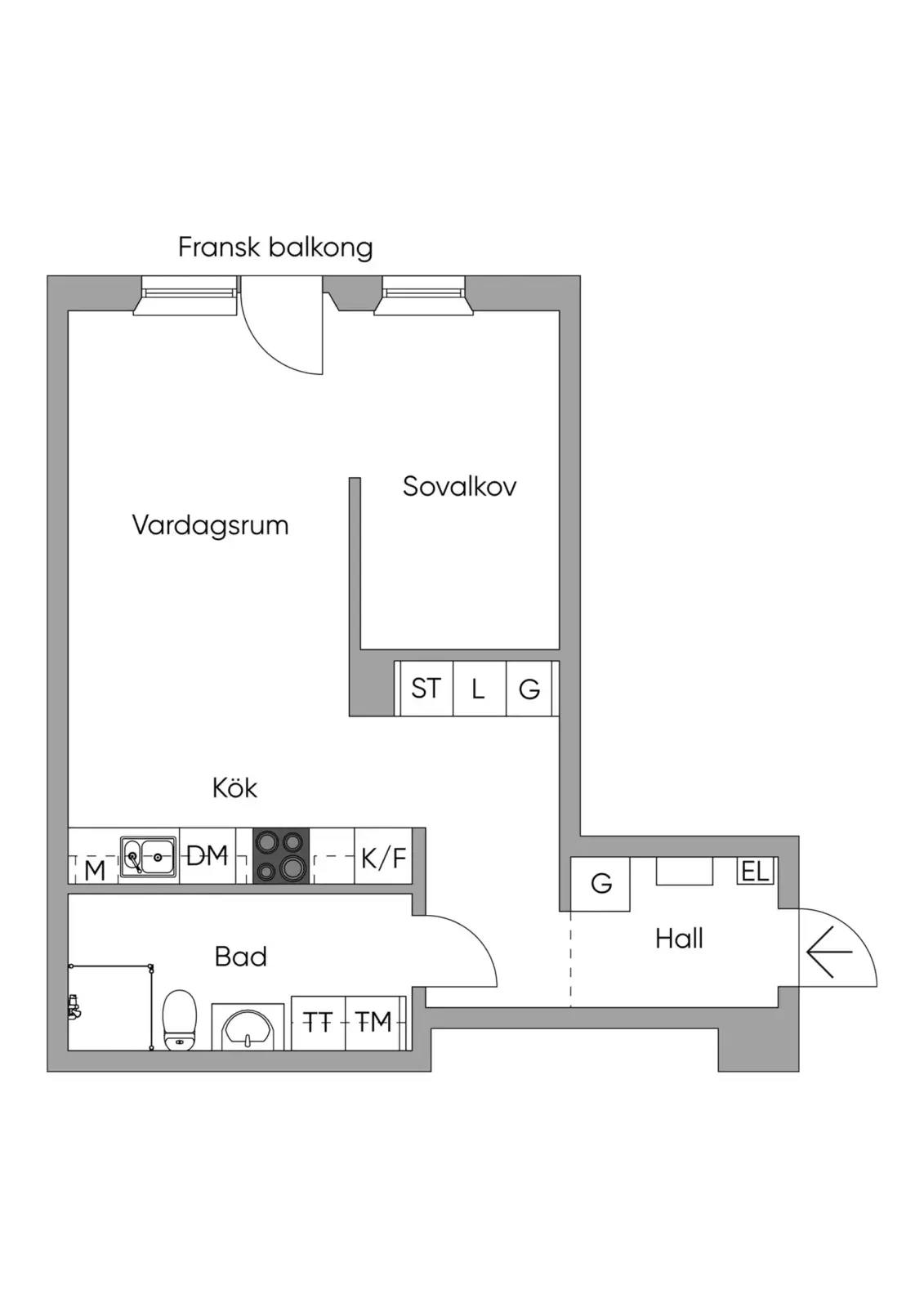 Planritning för Litteraturgatan 218