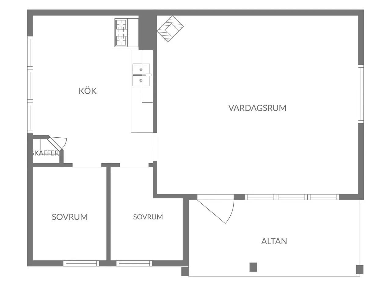 Floor plan for Dvärsätt 380