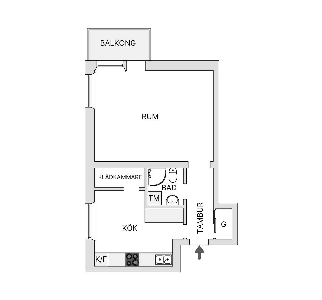 Floor plan for Döbelnsgatan 9