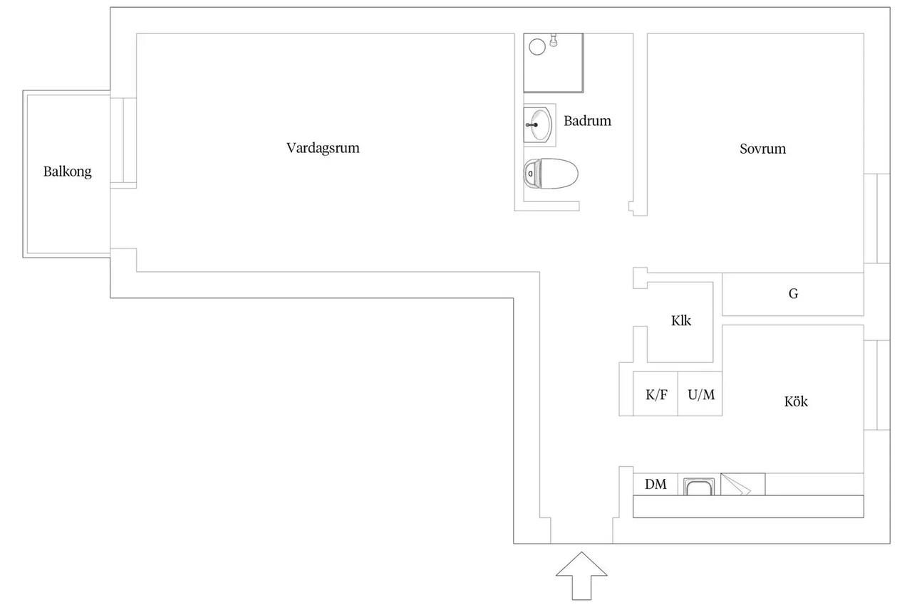 Floor plan for Guldbrandsgatan 15