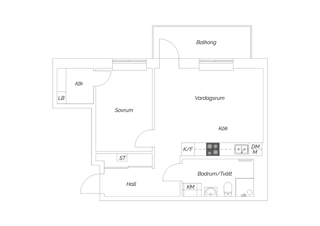 Planritning för Stenbärsvägen 13
