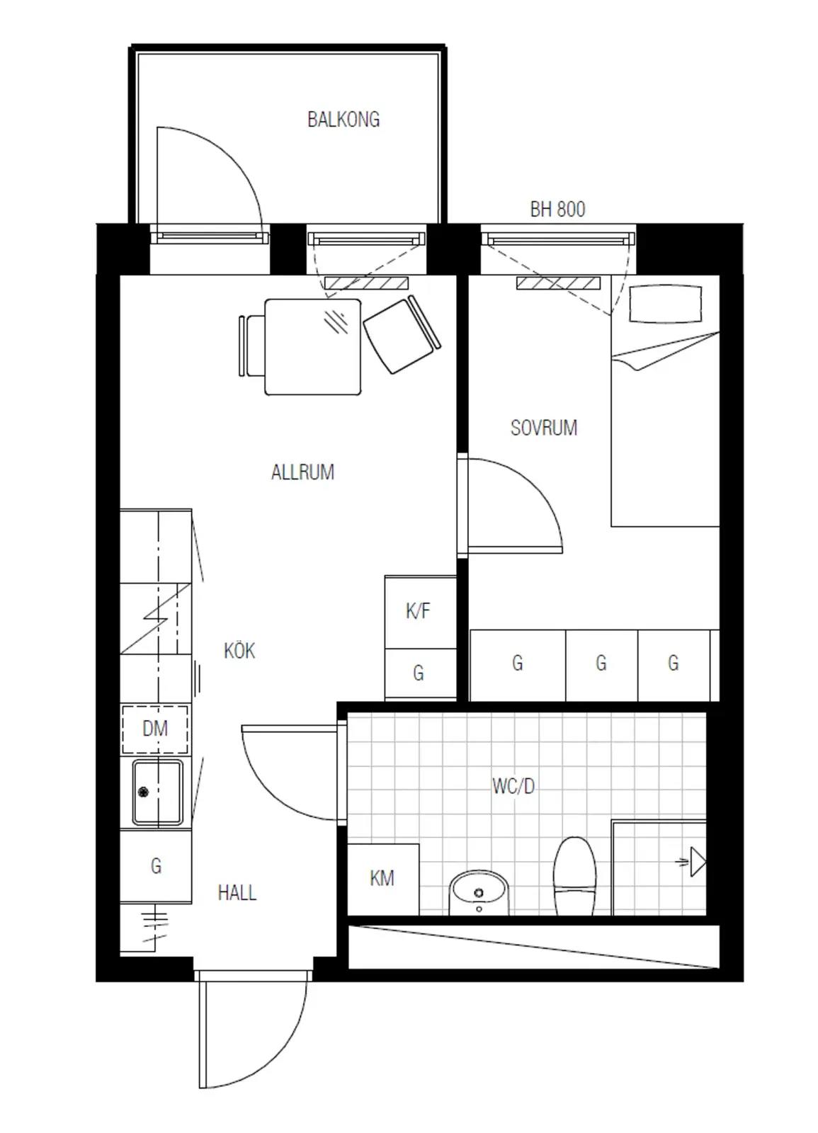 Floor plan for Responsgatan 36