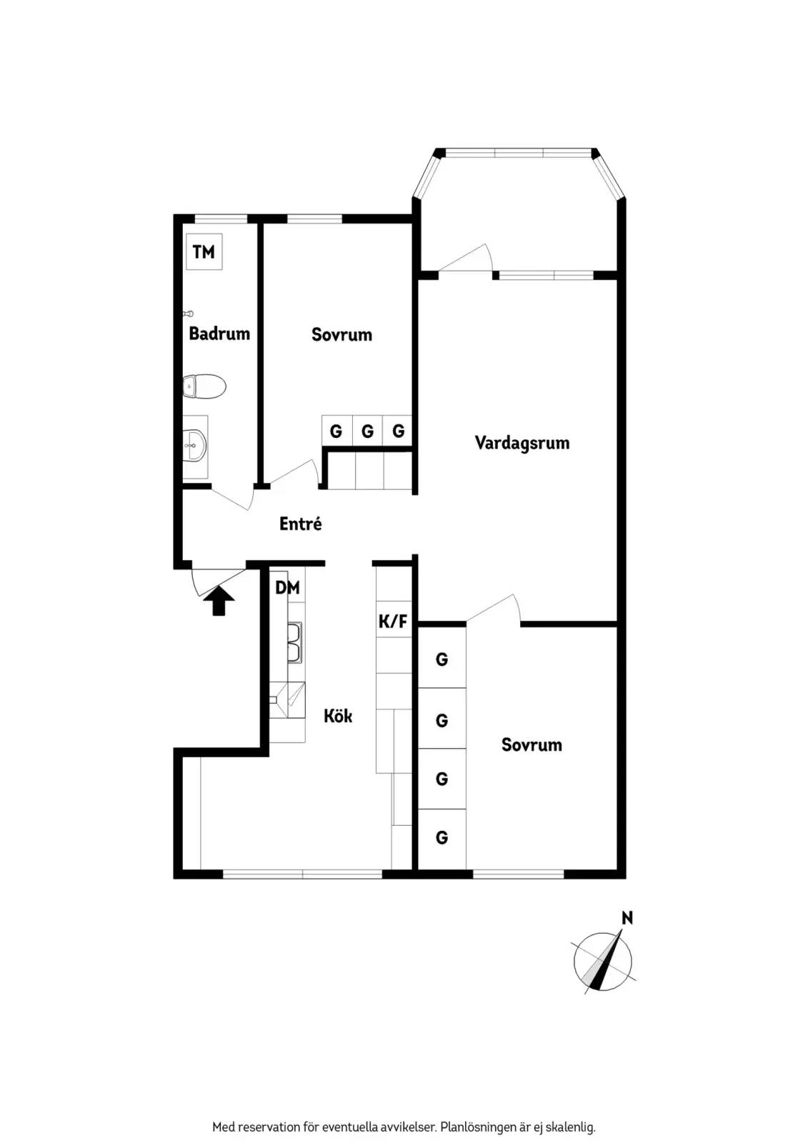 Floor plan for Turkosgatan 28