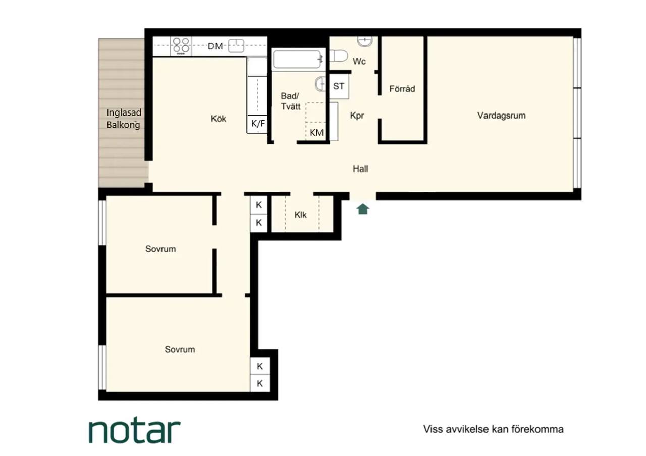 Floor plan for Bergshöjden 14