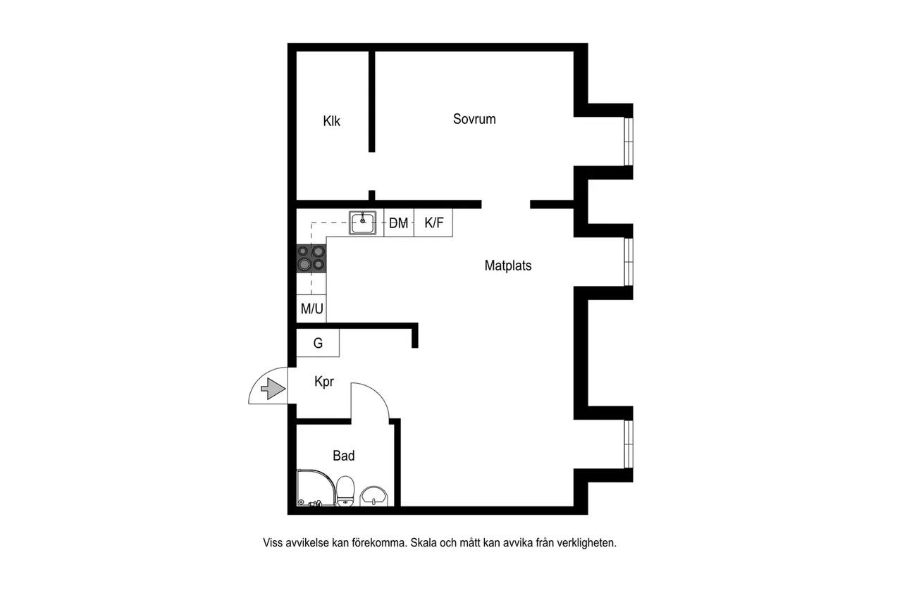 Floor plan for Köpmangatan 28