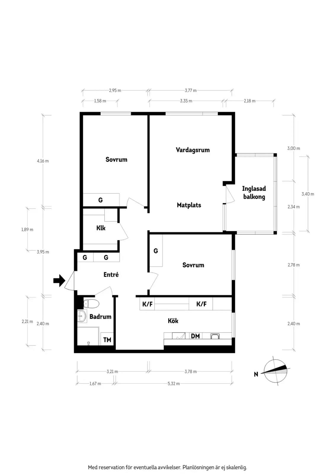 Floor plan for Gitarrgatan 3