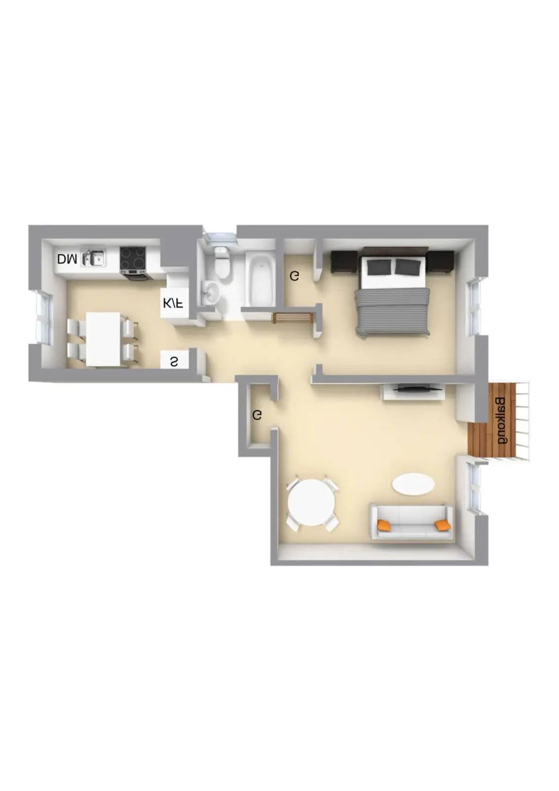 Floor plan for Gullrisgatan 5A