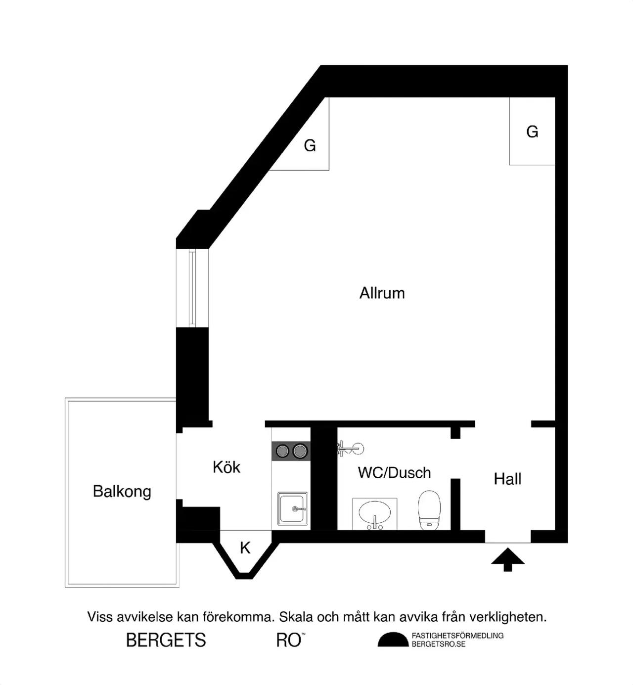 Floor plan for Tulegatan 27