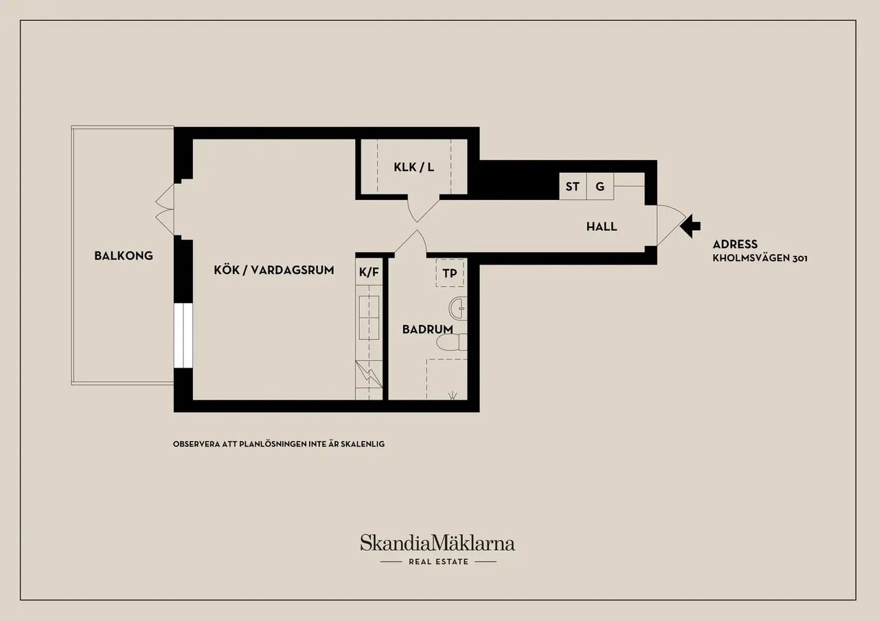 Floor plan for Ekholmsvägen 301