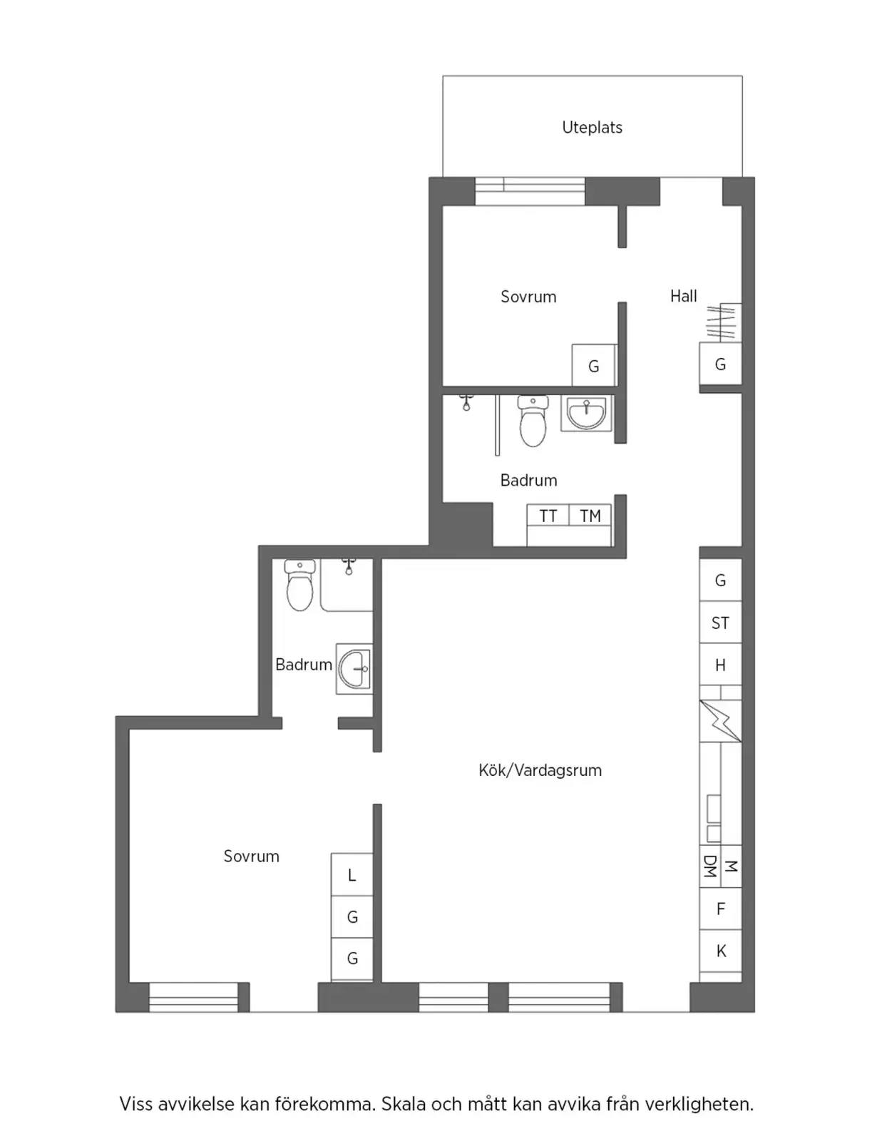 Planritning för Stationsvägen 52
