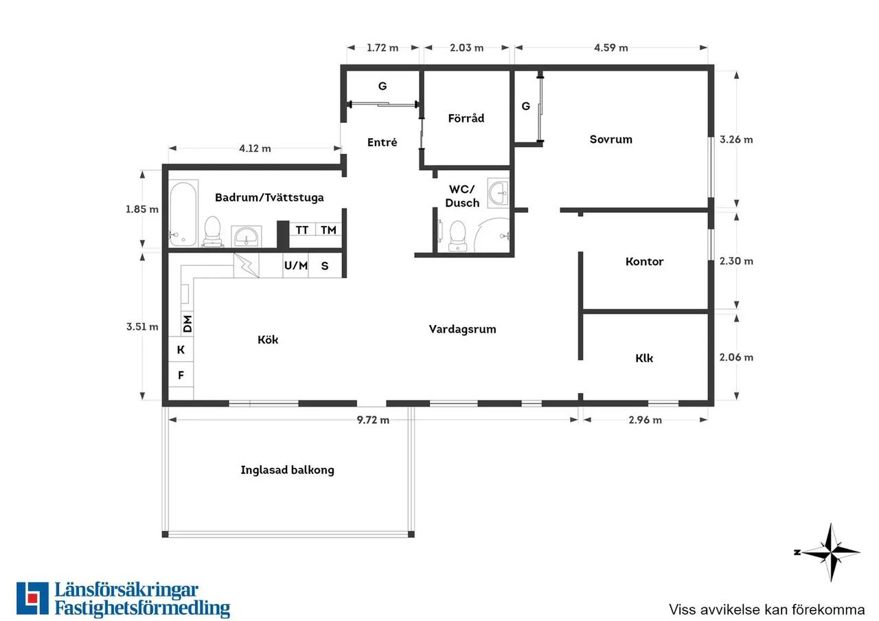 Floor plan for Norra Fjädermolnsgatan 27