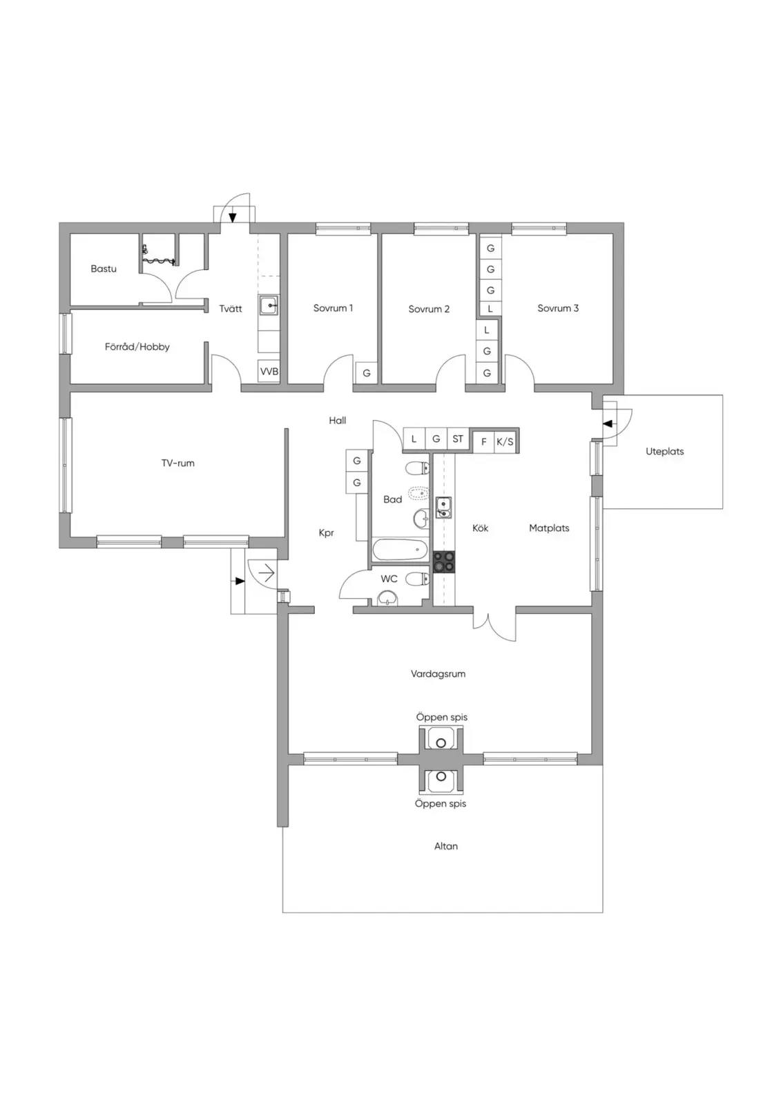 Floor plan for Operettvägen 2