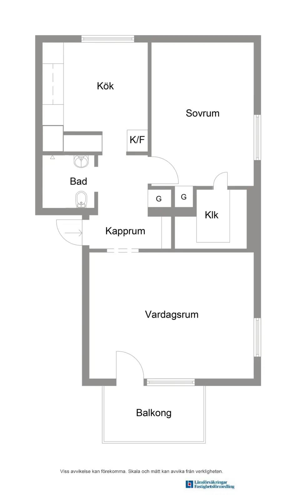 Planritning för Vegagatan 6A