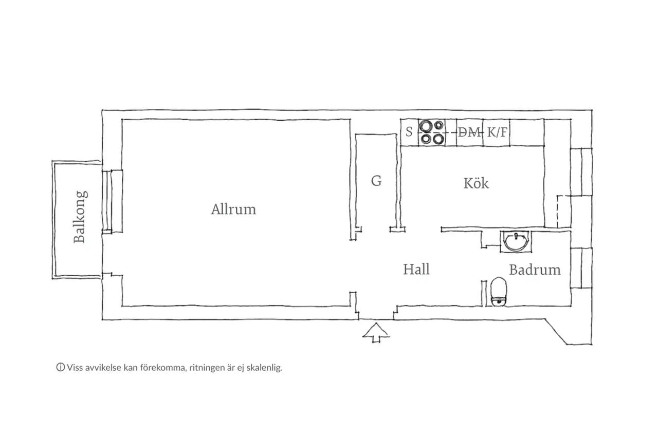 Floor plan for Lövskogsgatan 11C