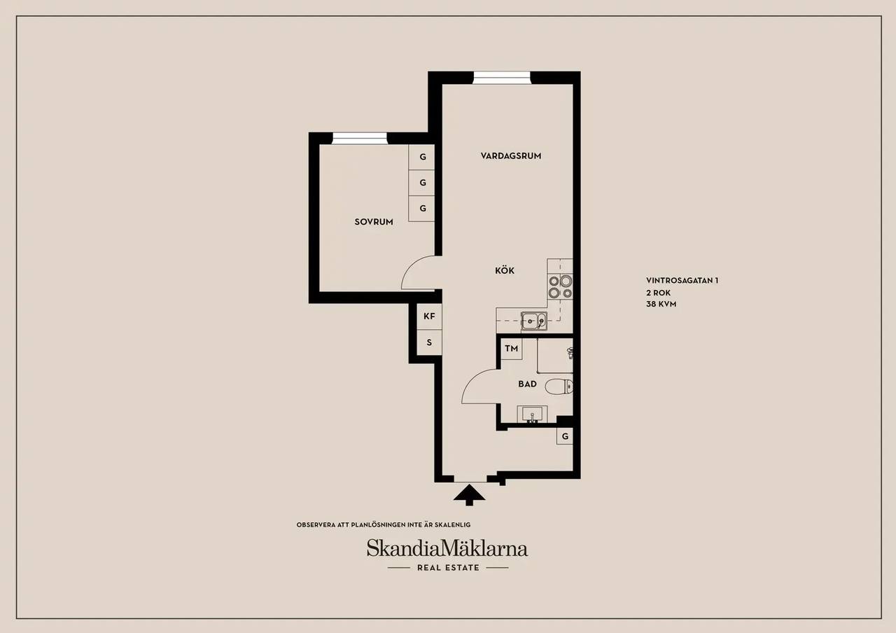 Floor plan for Vintrosagatan 1
