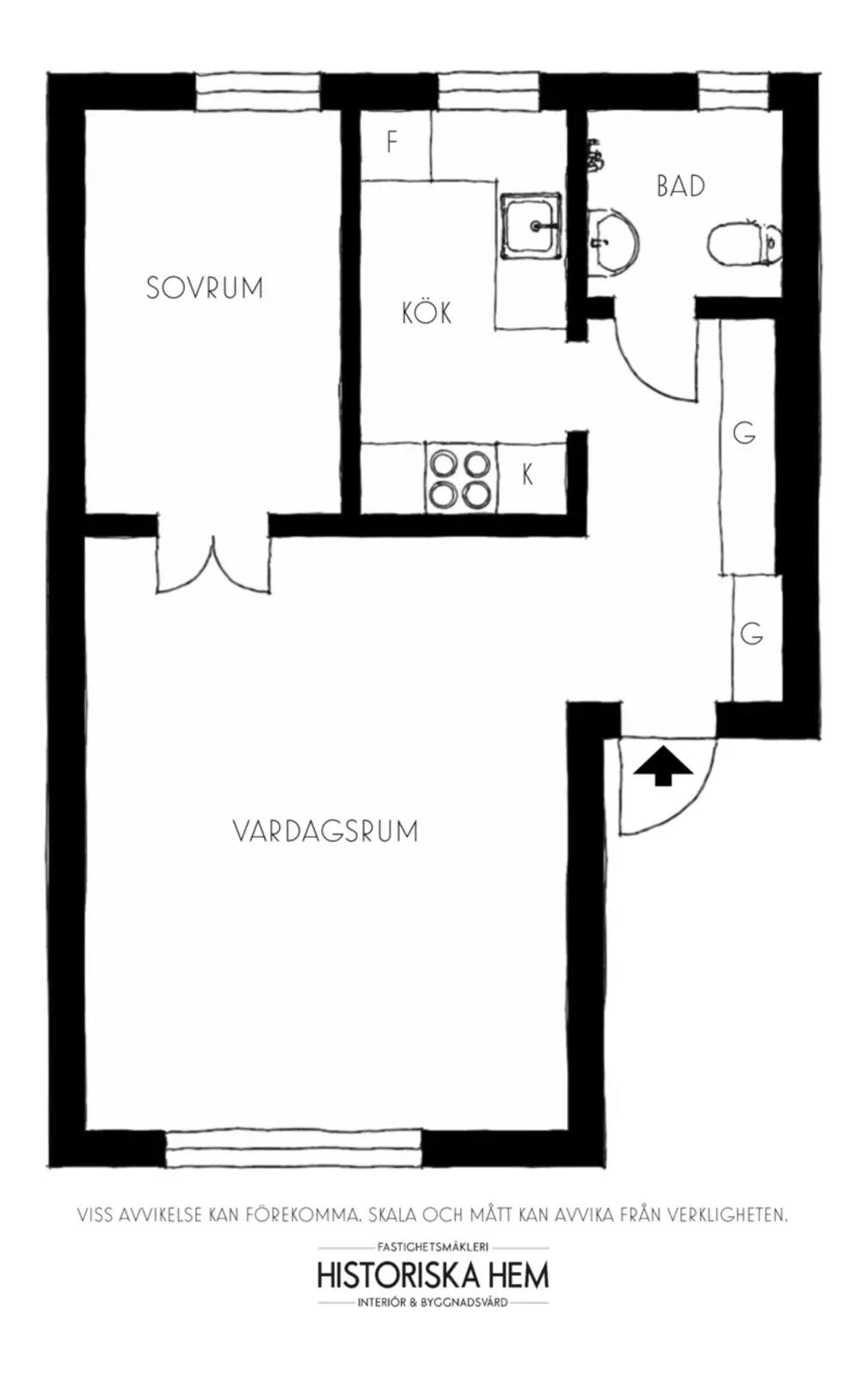 Floor plan for Falköpingsvägen 5