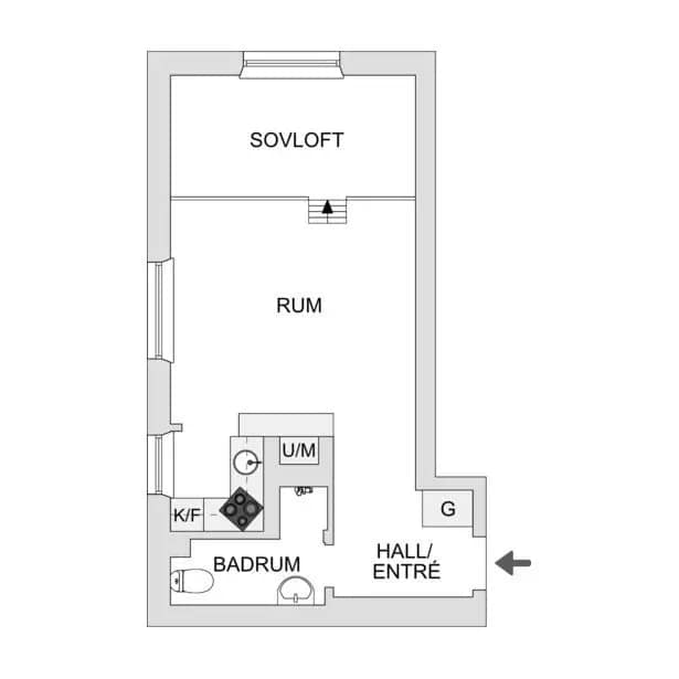 Floor plan for Västmannagatan 11