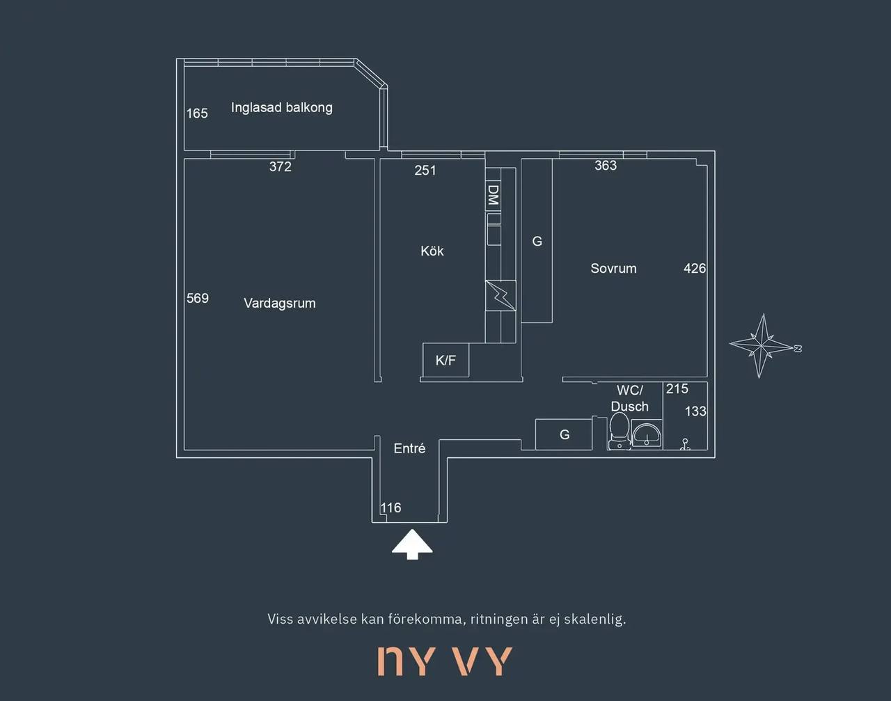 Floor plan for Önskevädersgatan 55