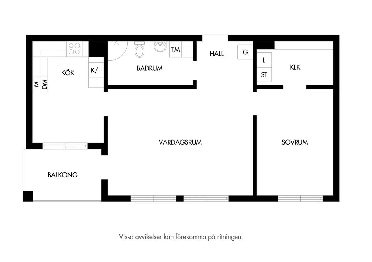 Floor plan for Hyllie Boulevard 7A