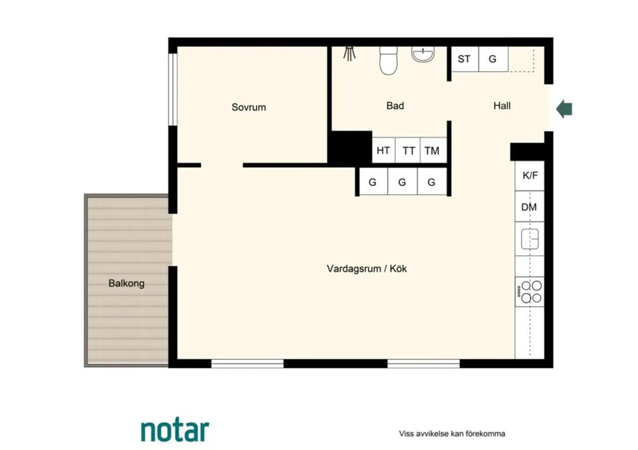 Planritning för Cronhielms Allé 33