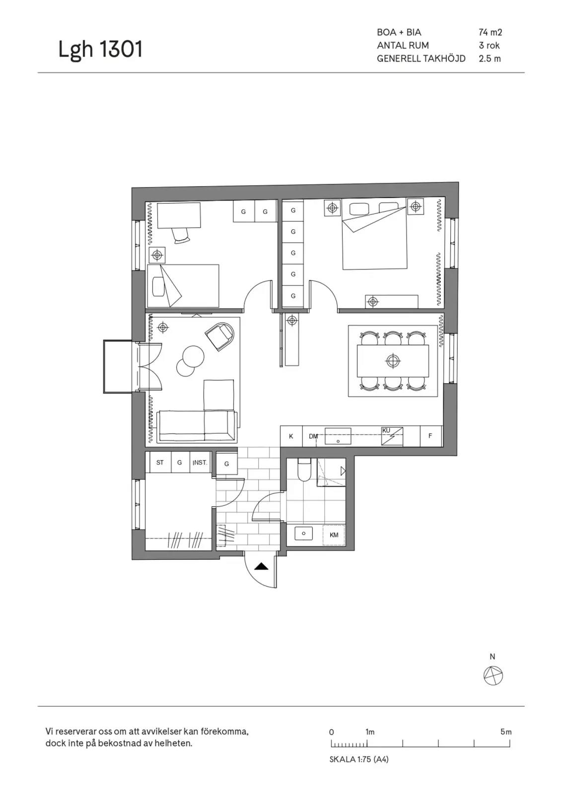 Floor plan for Ingemarsgatan 12