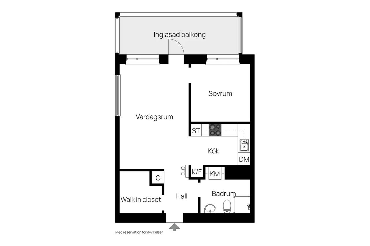 Planritning för Engelbrektsvägen 41B