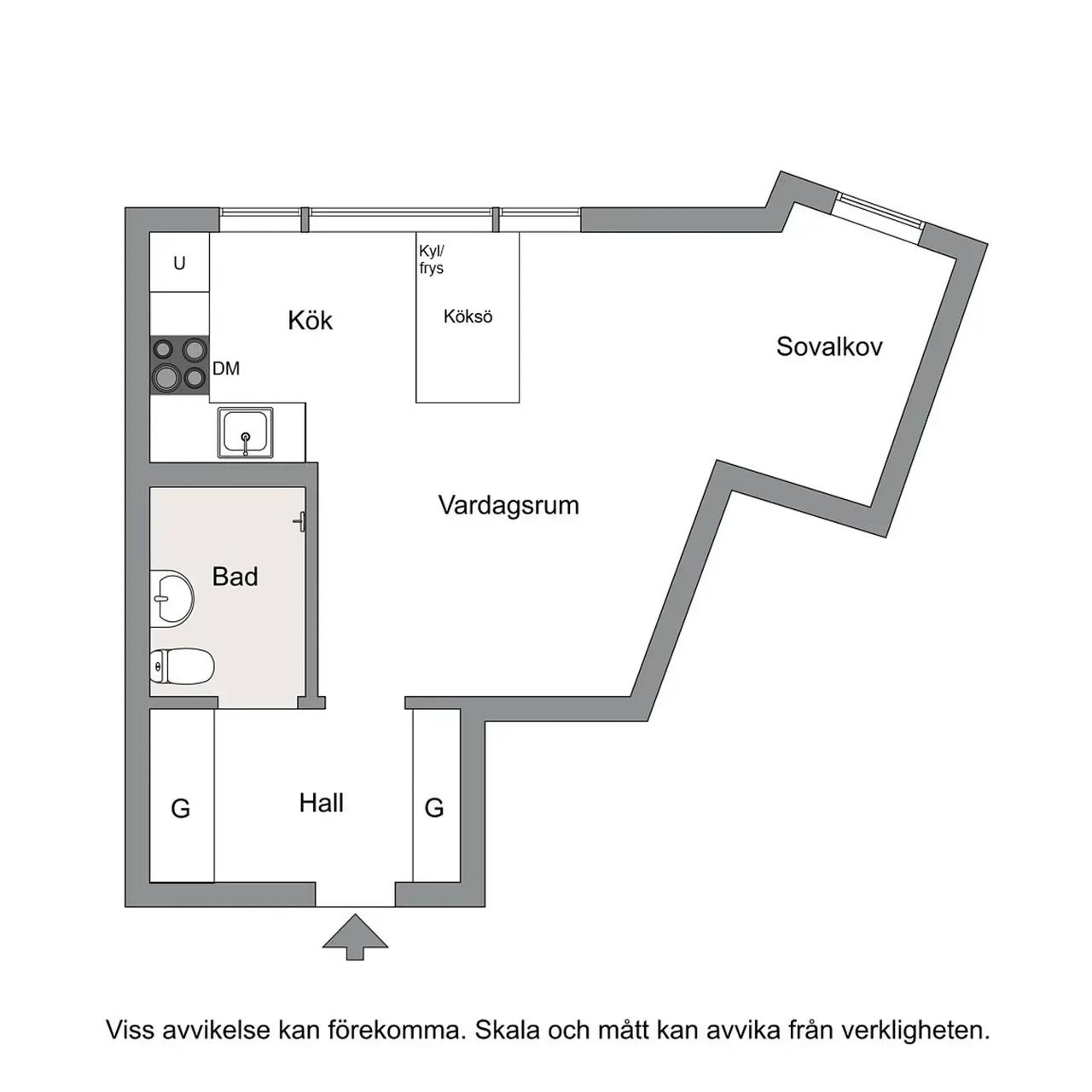 Planritning för Rutger Fuchsgatan 9
