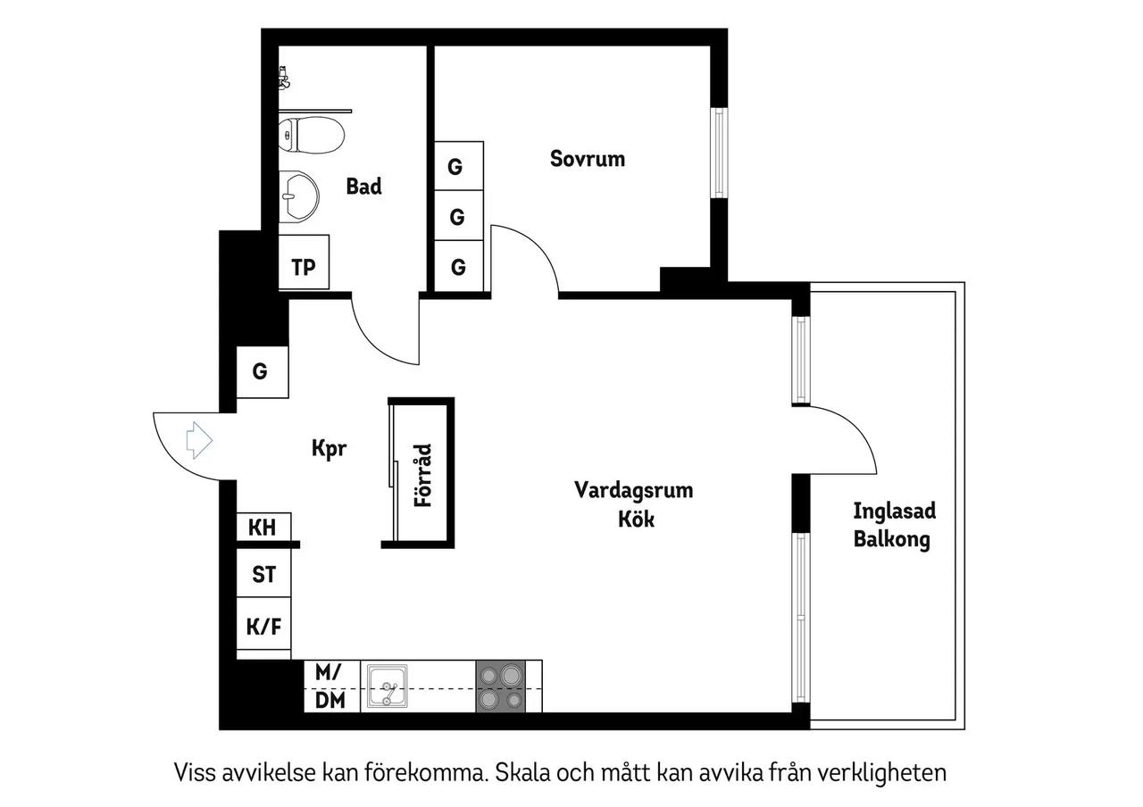 Floor plan for Evenemangsgatan 34