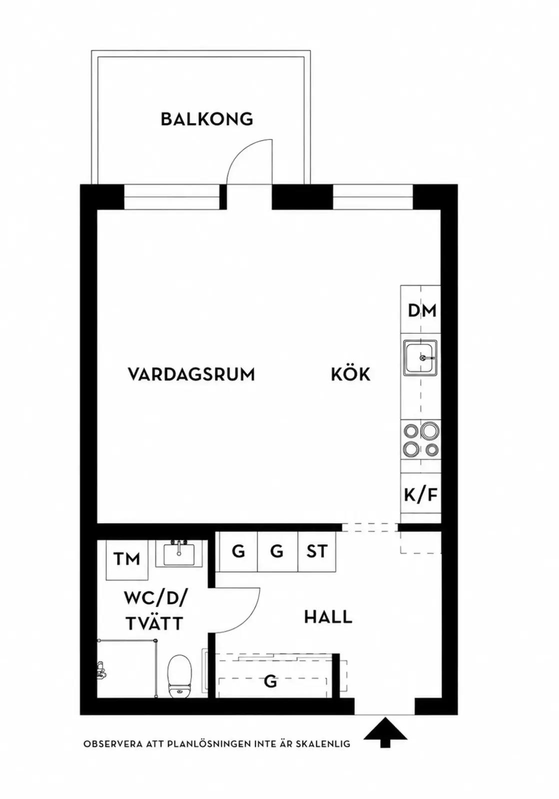 Planritning för Honnörsgatan 7