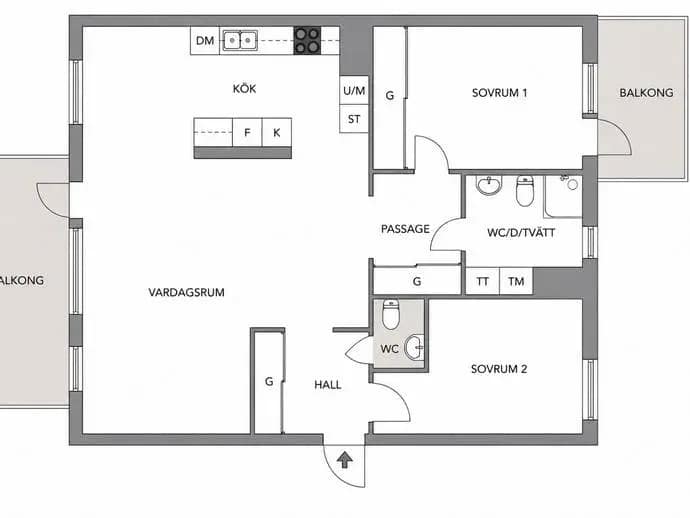 Floor plan for Monsungatan 82