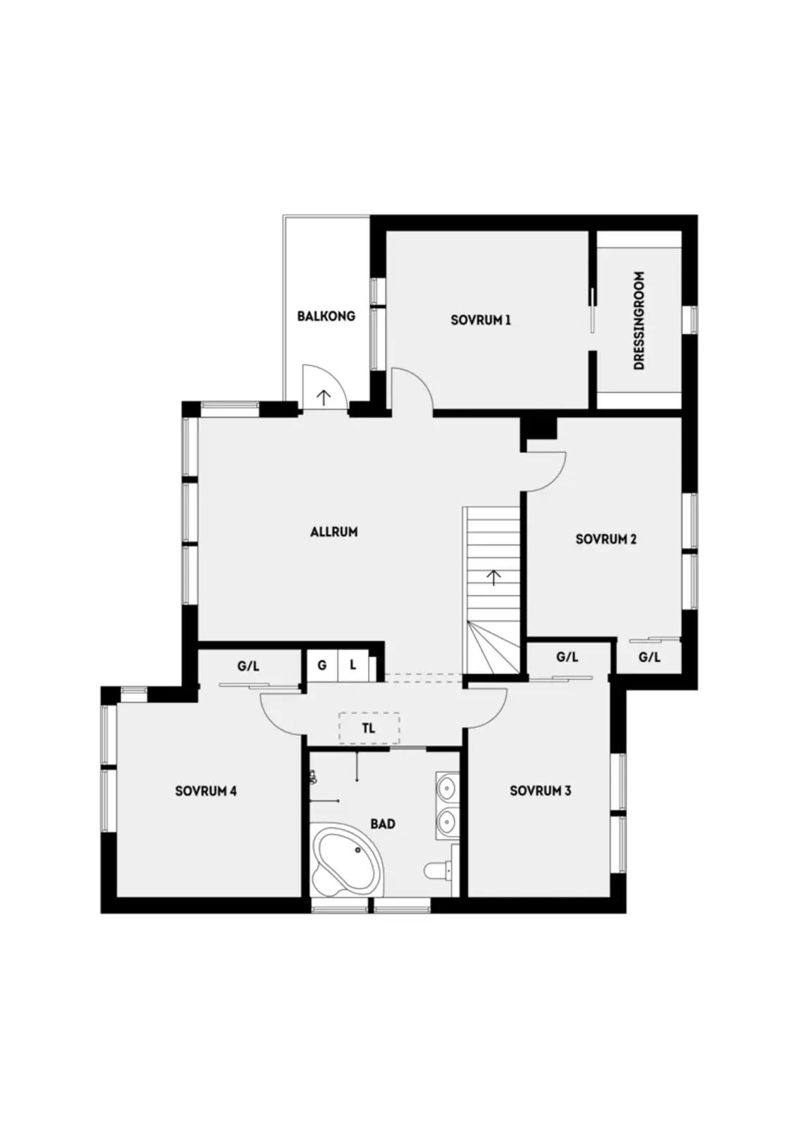 Floor plan for Lövbrunnavägen 54